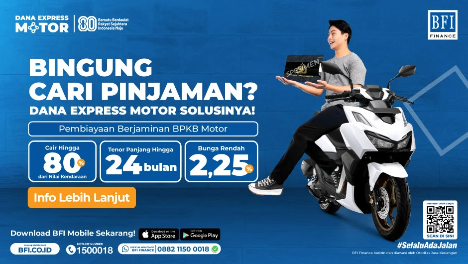 BFI Dana Express Motor - Pinjaman Dana Tunai Jaminan BPKB Motor - Paket Reguler